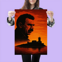Abdullah Öcalan prison island silhouette rejected poster 3