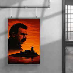 Abdullah Öcalan prison island silhouette rejected poster 4