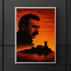Abdullah Öcalan prison island silhouette rejected poster 5