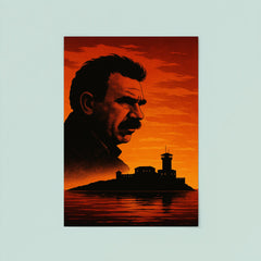 Abdullah Öcalan prison island silhouette rejected poster 8