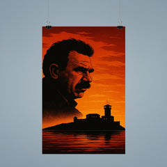 Abdullah Öcalan prison island silhouette rejected poster 9