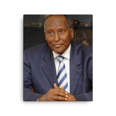 Abdullahi Yusuf Ahmed canvas print on a plain backdrop in size 16"x20".