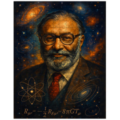 Abdus Salam cosmic physics portrait jigsaw puzzle