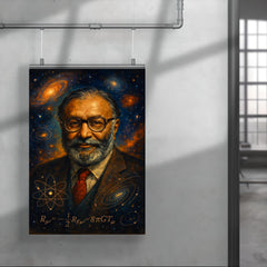 Abdus Salam cosmic physics portrait poster 4