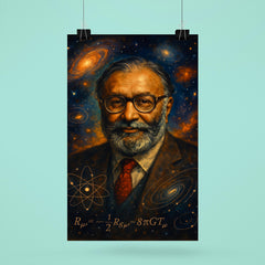 Abdus Salam cosmic physics portrait poster 6