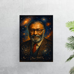 Abdus Salam cosmic physics portrait poster 7