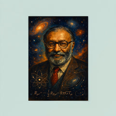 Abdus Salam cosmic physics portrait poster 8