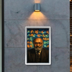 Abdus Salam under luminous electroweak equations poster 2