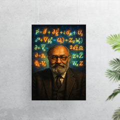 Abdus Salam under luminous electroweak equations poster 7