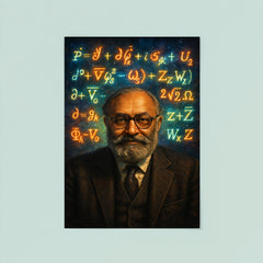 Abdus Salam under luminous electroweak equations poster 8