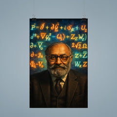Abdus Salam under luminous electroweak equations poster 9