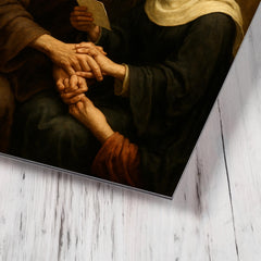 Abelard and Héloïse forbidden letters scene metal print mockup
