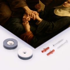 Abelard and Héloïse forbidden letters scene metal print mockup