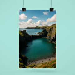 Abereiddy Blue Lagoon Wales poster 6