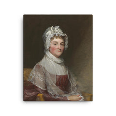 Abigail Adams canvas print on a plain backdrop in size 16"x20".