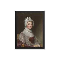 Abigail Adams framed print on a plain backdrop in size 12"x16".