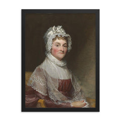 Abigail Adams framed print on a plain backdrop in size 18"x24".