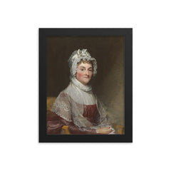 Abigail Adams framed print on a plain backdrop in size 8"x10".