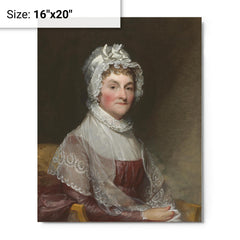 Abigail Adams metal print on a plain backdrop in size 16"x20".