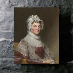 Abigail Adams metal print mockup