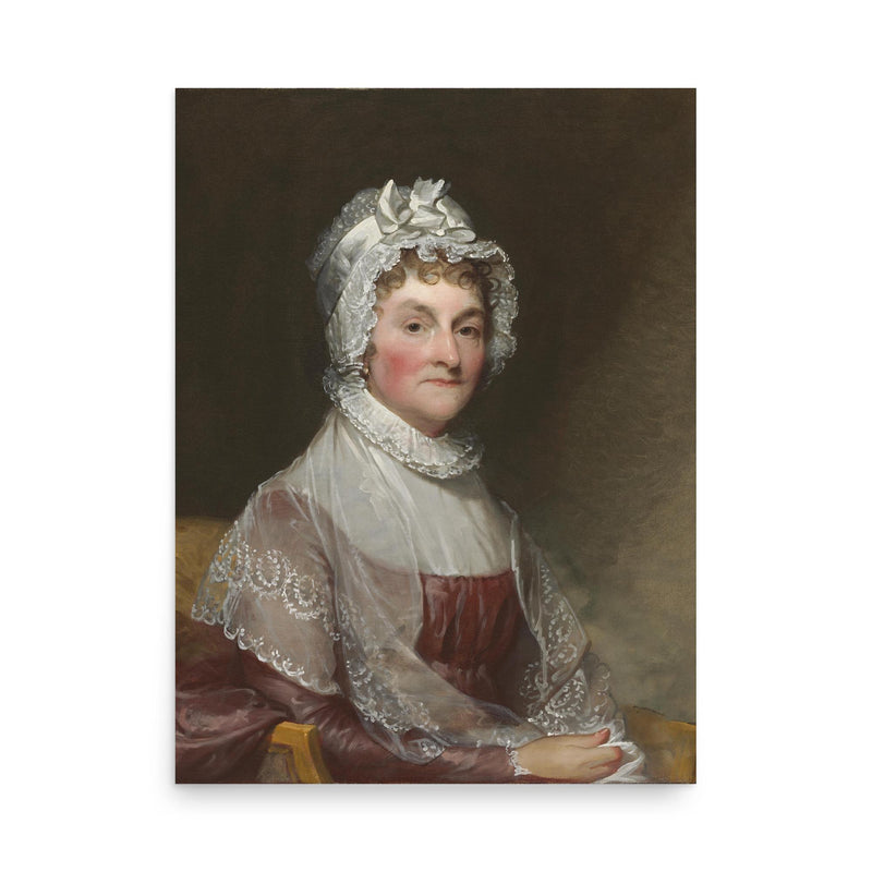 Abigail Adams poster on a plain backdrop in size 18