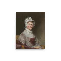 Abigail Adams poster on a plain backdrop in size 8"x10".