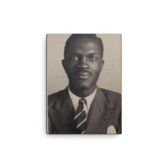 Abioseh Nicol canvas print on a plain backdrop in size 12"x16".