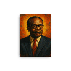 Abioseh Nicol canvas print on a plain backdrop in size 12"x16".
