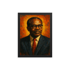 Abioseh Nicol framed print on a plain backdrop in size 12"x16".
