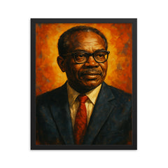 Abioseh Nicol framed print on a plain backdrop in size 16"x20".