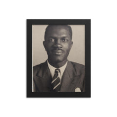 Abioseh Nicol framed print on a plain backdrop in size 8"x10".