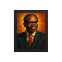 Abioseh Nicol framed print on a plain backdrop in size 8"x10".