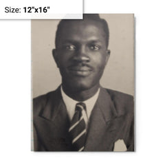 Abioseh Nicol metal print on a plain backdrop in size 12"x16".