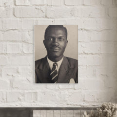 Abioseh Nicol metal print mockup