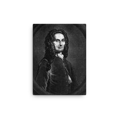 Abraham de Moivre canvas print on a plain backdrop in size 12"x16".
