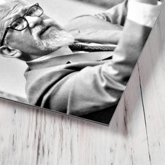 Abraham Joshua Heschel metal print mockup
