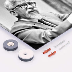 Abraham Joshua Heschel metal print mockup