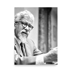 Abraham Joshua Heschel poster on a plain backdrop in size 18"x24".