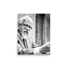 Abraham Joshua Heschel poster on a plain backdrop in size 8"x10".