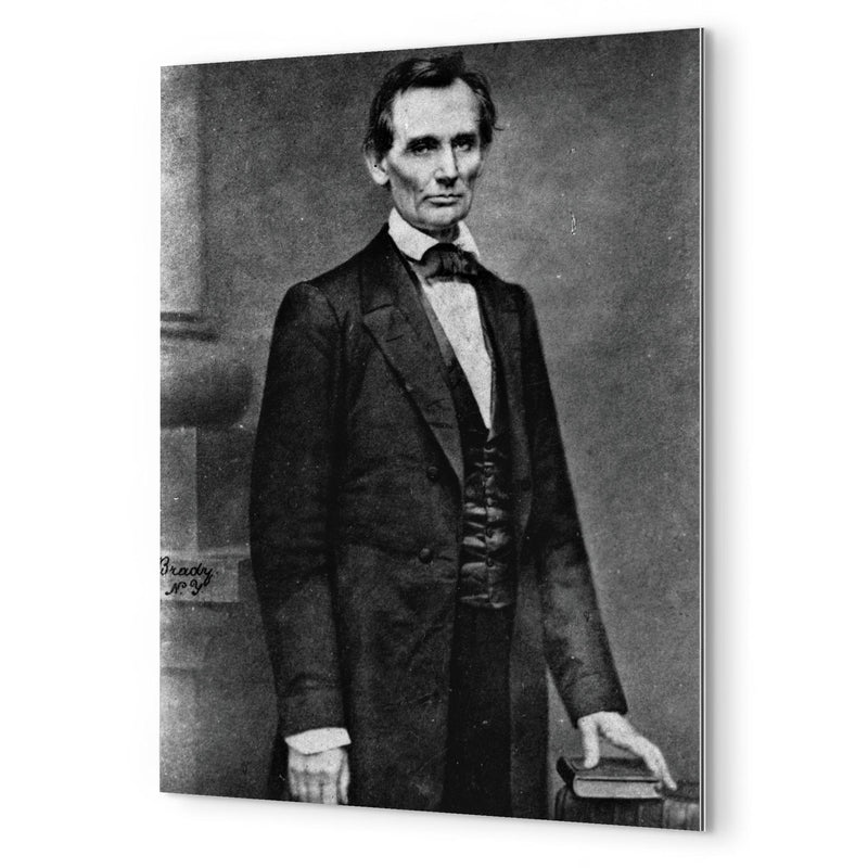 Abraham Lincoln by Mathew Brady metal print mockup