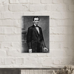 Abraham Lincoln by Mathew Brady metal print mockup