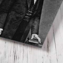 Abraham Lincoln by Mathew Brady metal print mockup