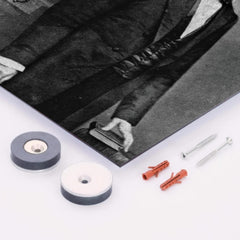 Abraham Lincoln by Mathew Brady metal print mockup