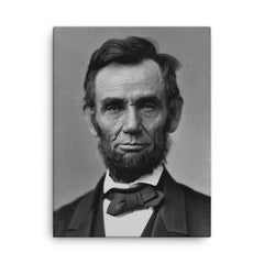 Abraham Lincoln canvas print on a plain backdrop in size 18"x24".