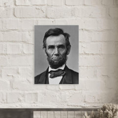 Abraham Lincoln metal print mockup
