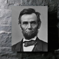 Abraham Lincoln metal print mockup