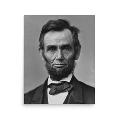 Abraham Lincoln poster on a plain backdrop in size 16"x20".