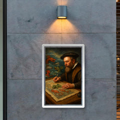Abraham Ortelius mapping monsters at sea margins poster 2