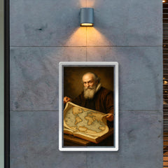 Abraham Ortelius unfurling the first modern atlas poster 2