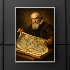Abraham Ortelius unfurling the first modern atlas poster 5